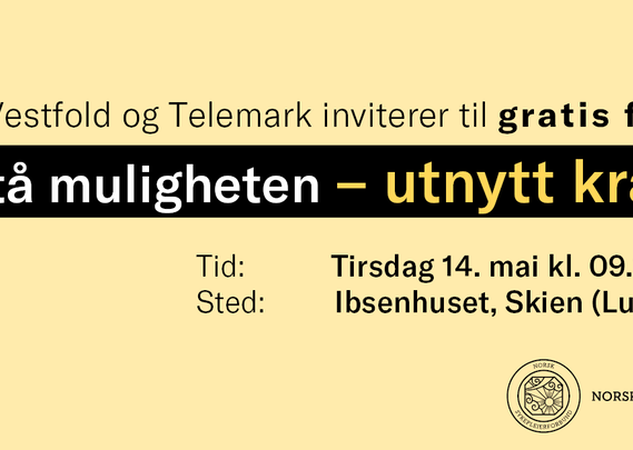 Gratis fagdag i Vestfold og Telemark 2024 Banner